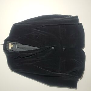 B.J. Barrett Black Velvet Blazer Womens Size 16